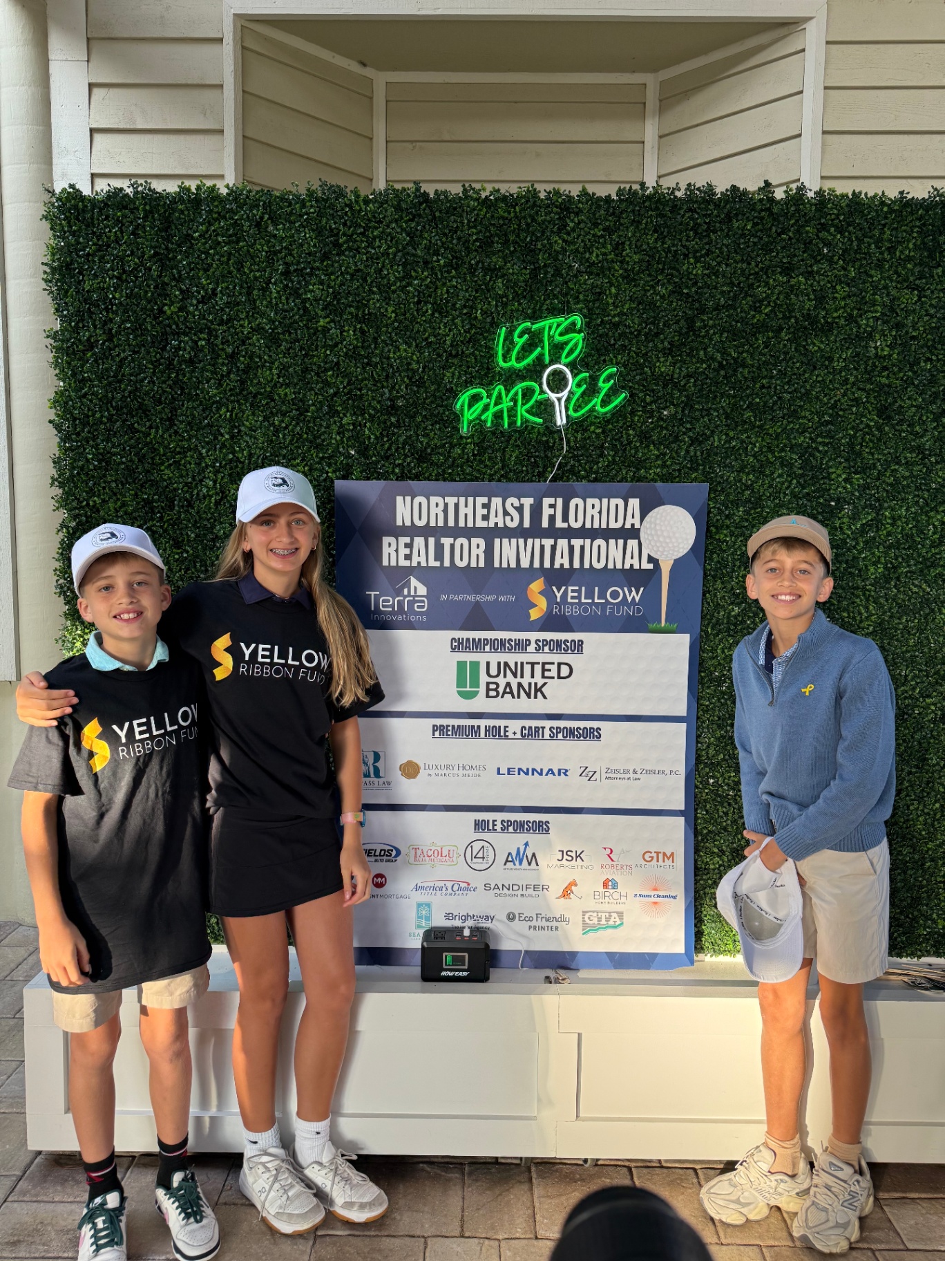 Young supporters with the Yellow Ribbon Fund at the 2025 event