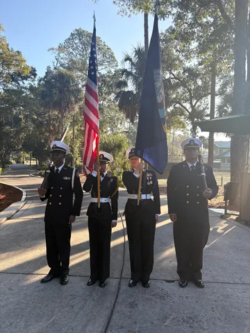 Color guard opening ceremony at the NE FL Invitational