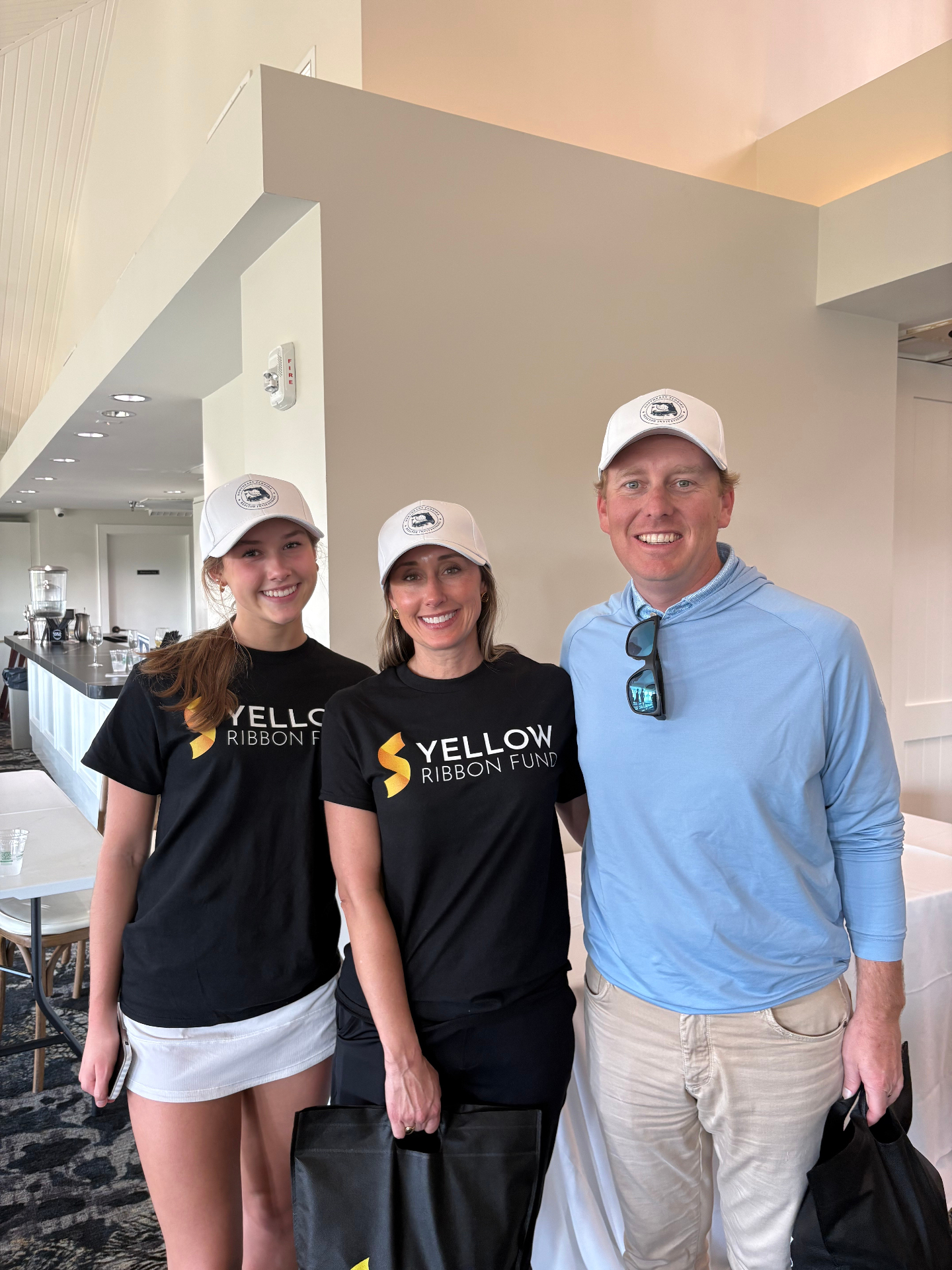 Yellow Ribbon Fund supporters at the post-round lunch